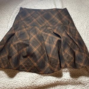 Divided brown plaid skirt | NEVER WORN | Open for Offers